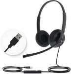 Yealink UH34 USB Headset with Mic, Stereo Wired Headphones with Noise by RedefineYourWorkplace