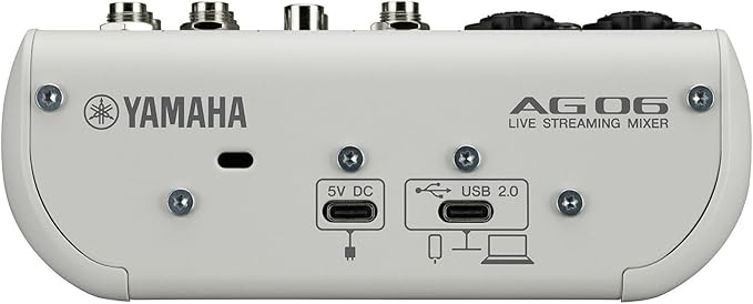 Yamaha AG06MK2 White 6-Channel Live Streaming Loopback Mixer/USB Interface - Image 6