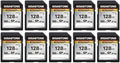 GIGASTONE 128GB SD Card 10-Pack, 4K Camera Pro, A1 V30 SDXC Memory Card 4K UHD by Gigastone