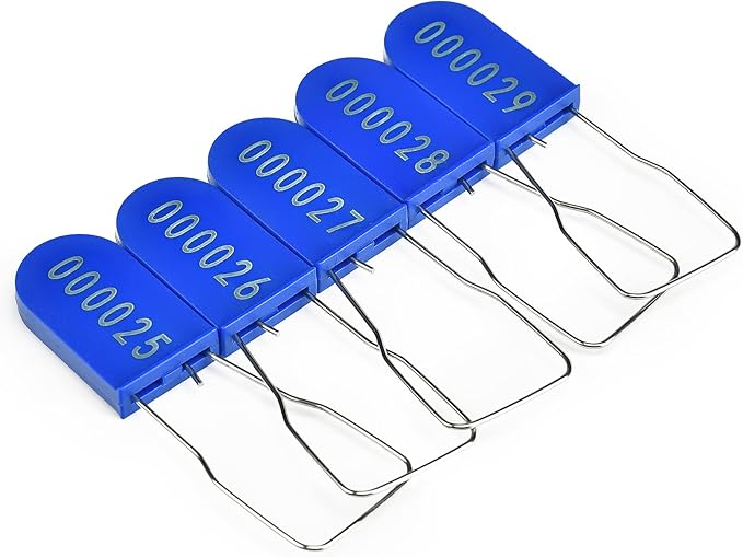 50PCS Plastic Padlock Security Seals Metal Wire Padlocks Electric Meter Lockout - Image 5