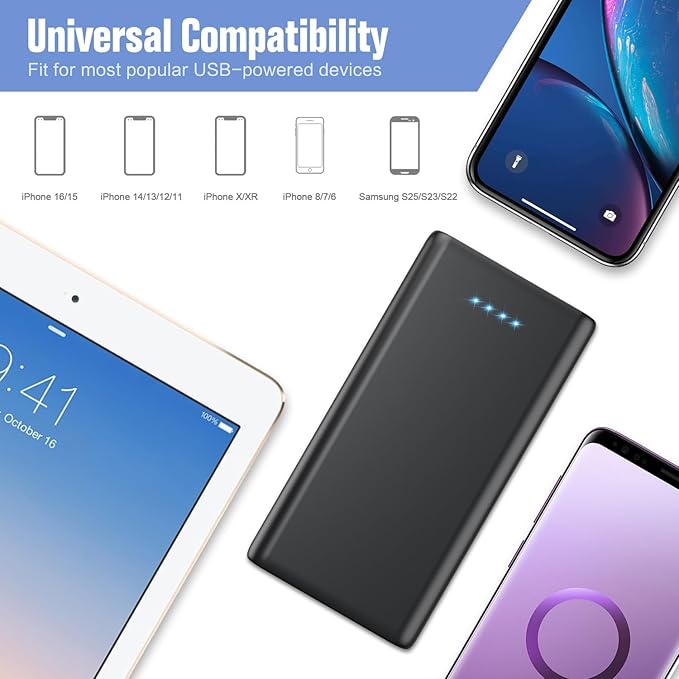 Portable Charger Power Bank 25, 5V/3A USB C in&Out Fast Phone Charging - Image 7