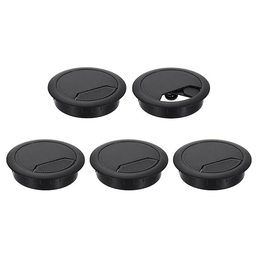 uxcell 5 Pcs 60mm Desk Grommet, Plastic Cable Hole Cover, Wire Cord Cable by uxcell