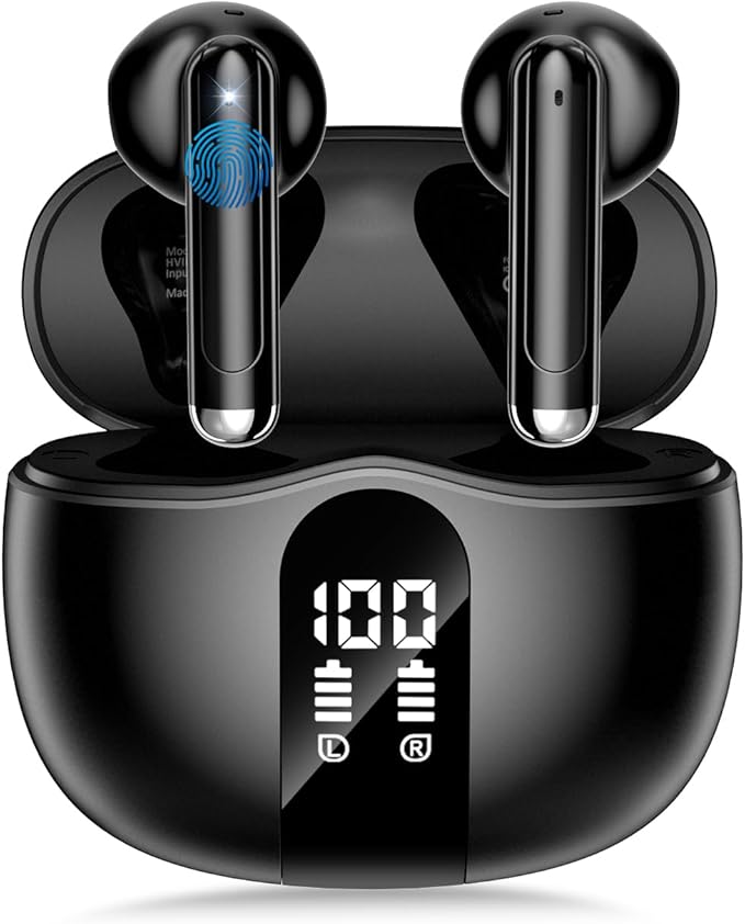 Wireless Earbuds, 2026 Bluetooth 5.4 Headphones Bass Stereo Ear Buds by Unknown