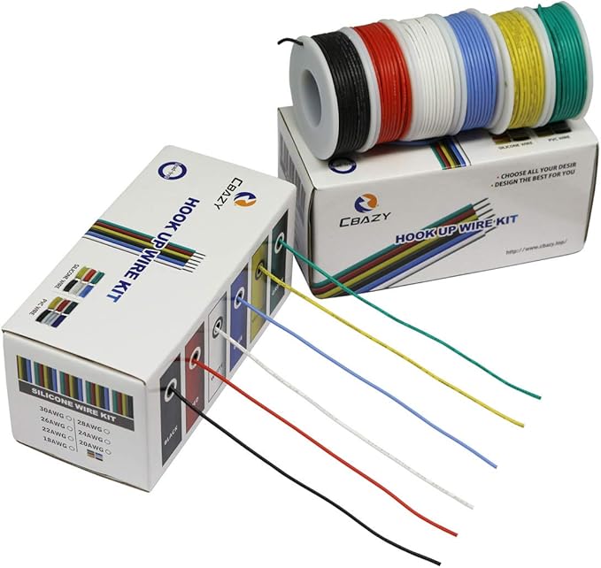 CBAZY™ Hook up Wire Kit 20 Gauge Flexible Silicone Rubber Electric Wire 6 by CBAZY