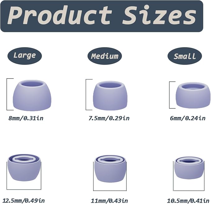 6 Pairs Replacement Eartips for Samsung Galaxy Buds Pro Headphones, Silicone - Image 3