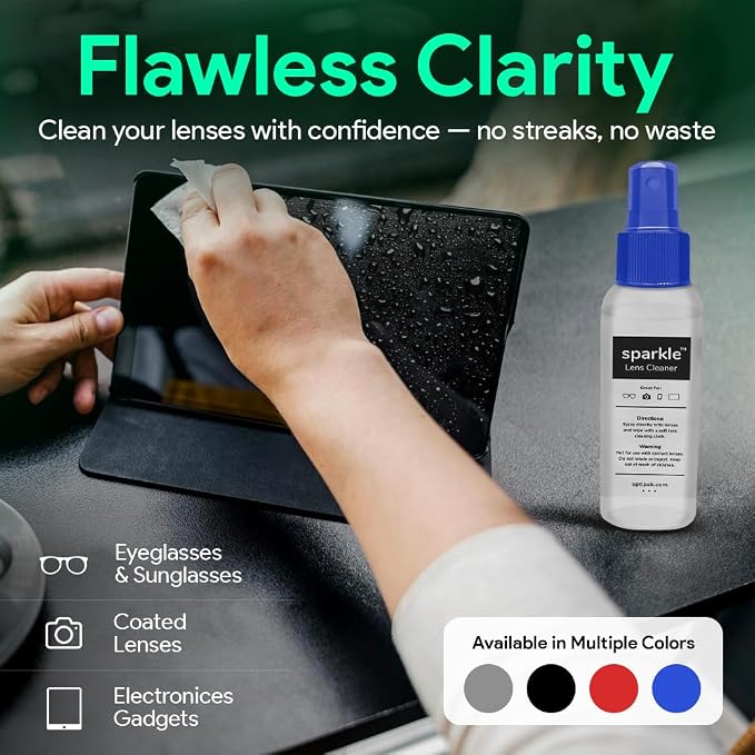 Sparkle Anti-Reflective Lens Cleaner Spray kit | 1oz Glasses Cleaner Spray + - Image 3