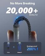 SUNGUY USB C Cable Right Angle 0.8FT, 10Gbps USB 3.1 Gen 2 to USB C Data Cable - Image 6
