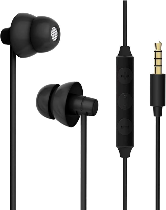 Sleep Headphones, MAXROCK Ultra Soft Comfortable In-ear Earphones w Mic and by MAXROCK