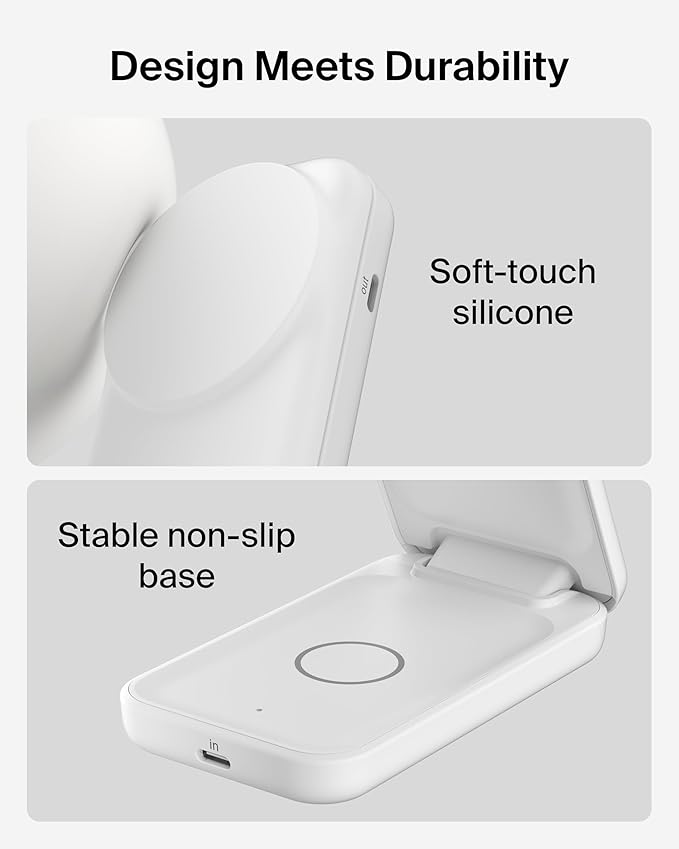 Belkin MagSafe Charger Compatible, 2-in-1 Charging Station, Qi2.2 25W Magnetic - Image 4