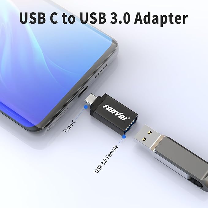 USB C to USB Adapter, USB Type C Male to USB 3.0 Female OTG Adapter Compatible - Image 4