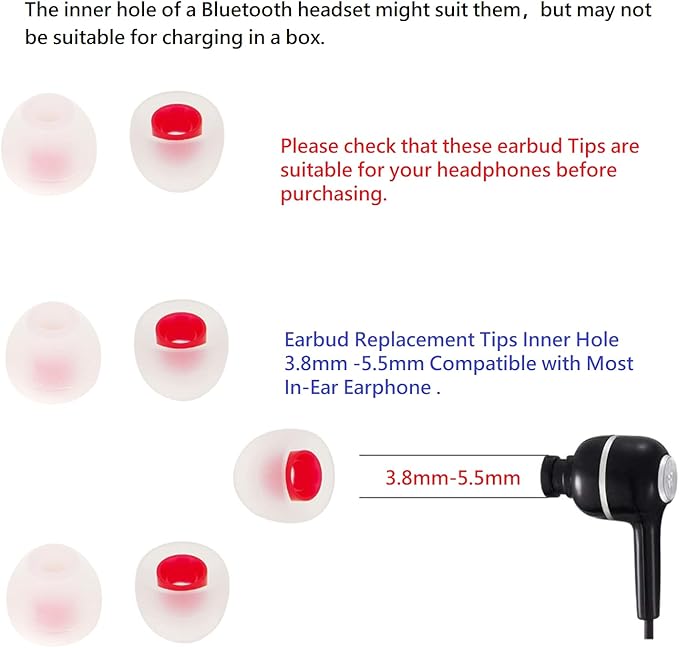 36 Pieces Small Earbud Tips Soft and Comfortable Ear Bud Replacement Pieces - Image 3