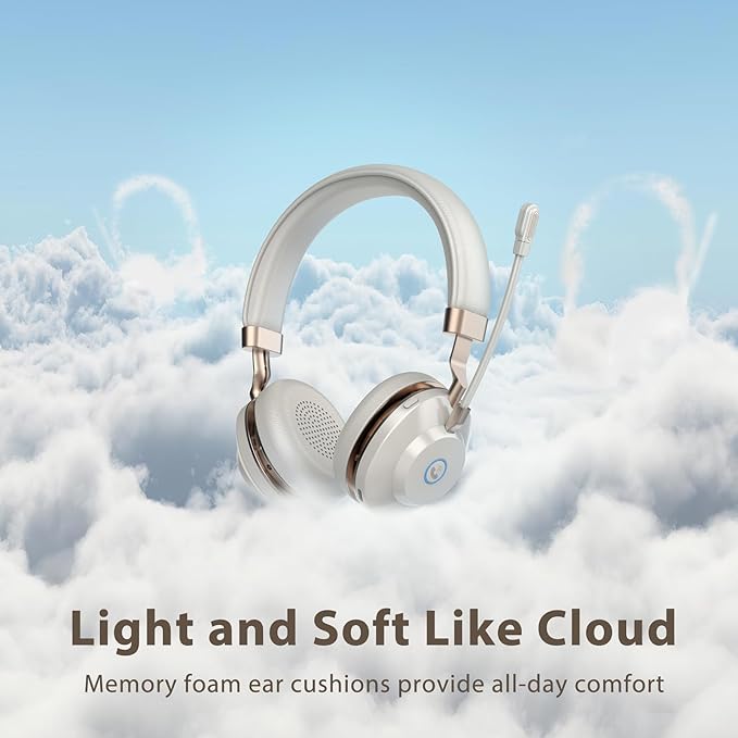 Wireless Headset, AI Noise Canceling Mic & USB Dongle, 45 Hrs Working Time V5.3 - Image 5