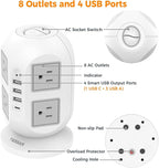 Tower Surge Protector Power Strip 15 ft, TESSAN Long Flat Extension Cord - Image 5