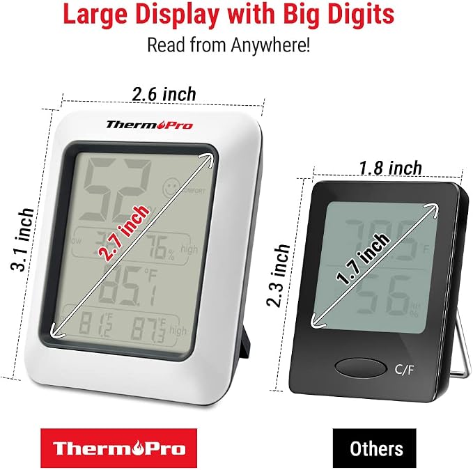 ThermoPro TP50 Digital Hygrometer Indoor Thermometer Room Thermometer and - Image 6