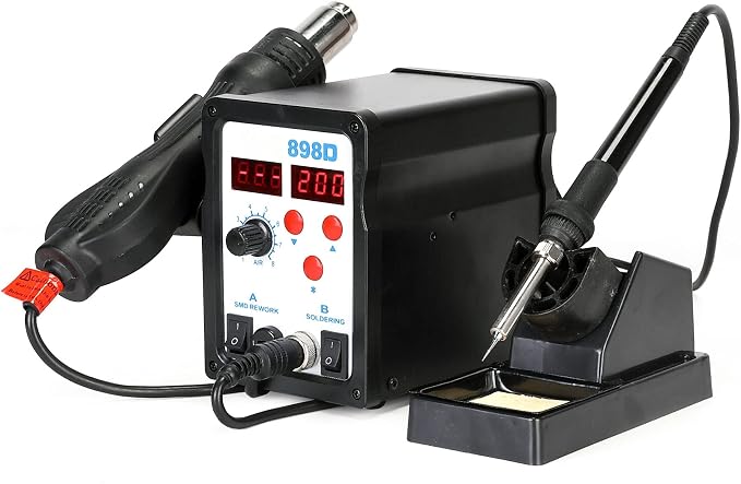 CREWORKS 2 in 1 SMD Soldering Iron & Hot Air Rework Station - Image 4