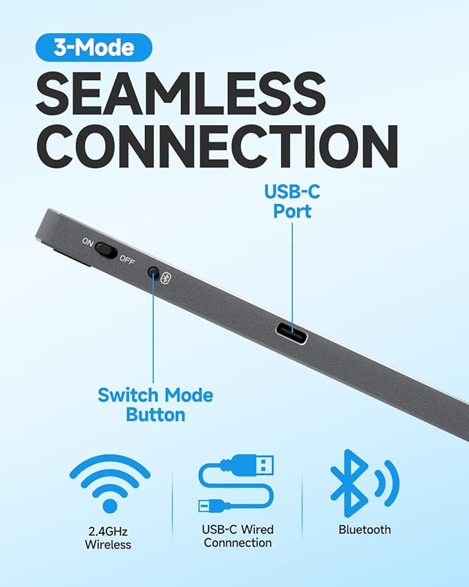 Wireless Bluetooth Trackpad for Windows 10/11, Supports 3 Connection Modes - Image 4