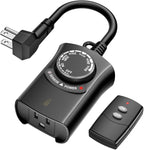 HBN Outdoor Light Timer with Remote Control, Waterproof Light Sensor Timer by HBN