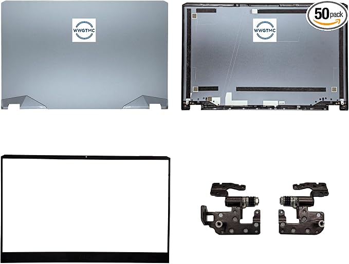 Replacement LCD Back Cover Rear Case Top Lid Hinges by Notebookcomputeraccessories