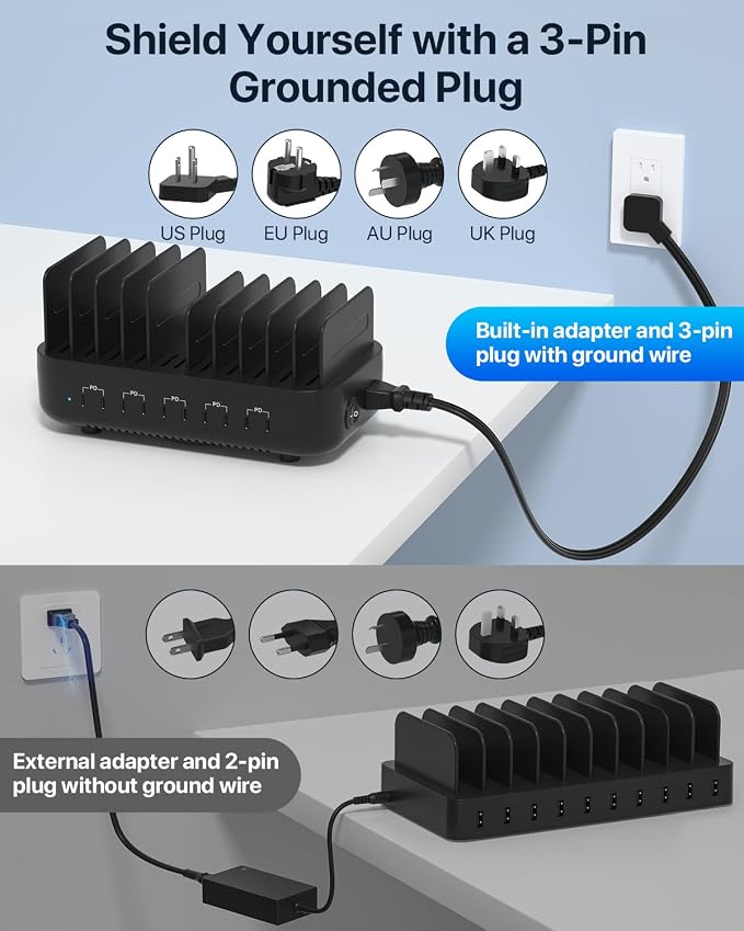 SooPii USB Charging Station, 100W Fast Charging Station - Image 6