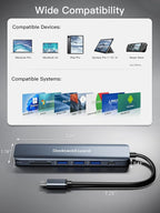 USB C Hub, DockteckExpand 7 in 1 USB-C Multiport Adapter - Image 7