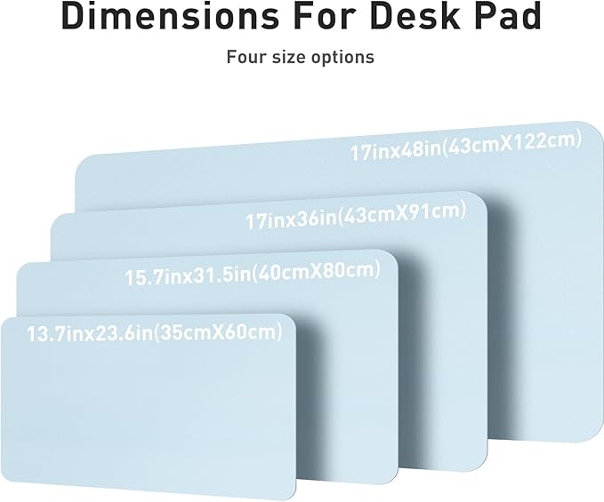 Aothia Leather Desk Pad Protector, Mouse Pad, Office Desk Mat, Non-Slip PU - Image 7