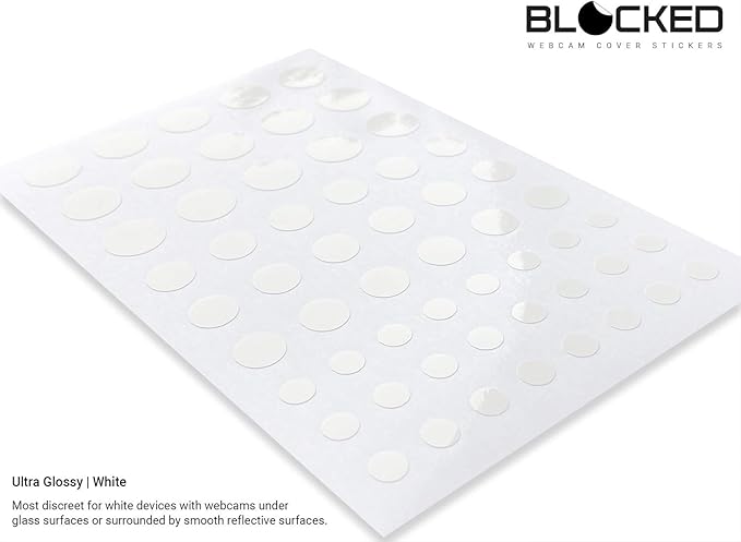 BLOCKED Stackable Webcam/Camera Vinyl Covers | 57 Low-Tack Restickable Webcam - Image 2