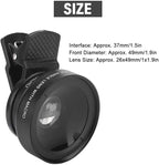 Cell Phone Lens Attachment, 2 in 1 Clip-on Mobile Phone 0.45X Wide Angle + - Image 5