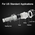 LeMotech 5Pcs NPT 1" IP68 Waterproof Cable Gland Flex Spiral Strain Relief Grey - Image 5