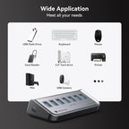 Yottamaster 7 Port USB 3.0 Hub, Data USB Hub Splitter - Image 6