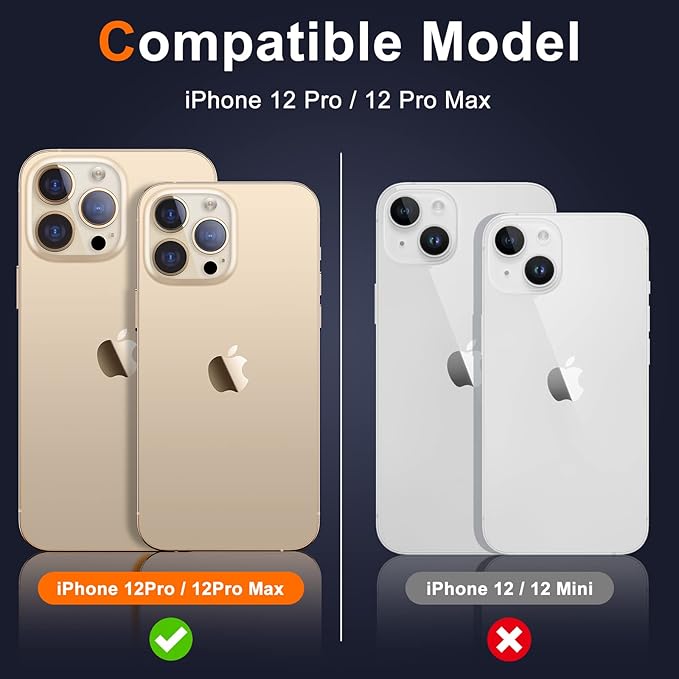 UniqueMe Compatible with iPhone 12 Pro Max 6.7" Camera Lens Protector Tempered - Image 2