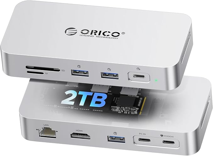 ORICO 2 TB External SSD Docking Station, SSD Expansion + Hub Extension by PioneerDataSolutionPowerYourFuture