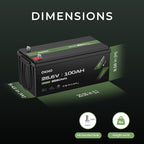 OKMO 24V 100Ah LiFePO4 Lithium Battery - Image 2