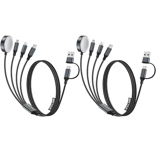 4-in-2 Multi Charging Cable for Apple Watch Charger/Samsung/iPhone Charger by HitfineLLC