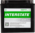 Interstate Batteries YTX14-BS 12V 12Ah Powersports Battery 200CCA AGM by InterstateBatteries
