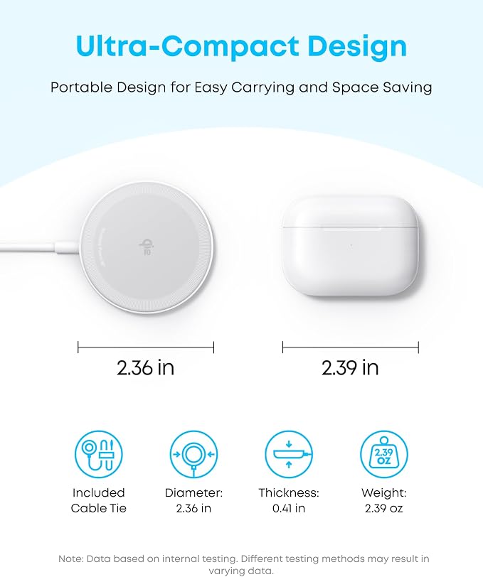 Anker Zolo Magnetic Wireless Charger, Qi2 Certified 15W MagSafe-Compatible - Image 5