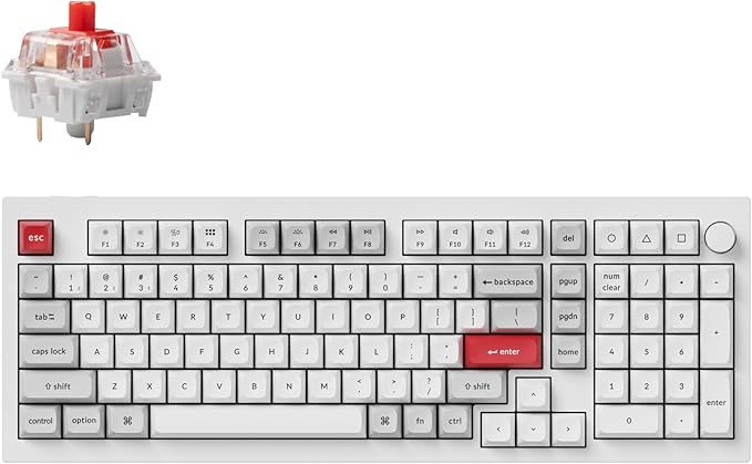 Keychron Q5 Pro QMK/VIA Wireless Custom Mechanical Keyboard, Full Aluminum 96% by Keychron