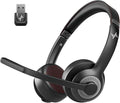 Wireless Headset with AI Noise Cancelling Microphone Bluetooth Headset by JIAMQISHI