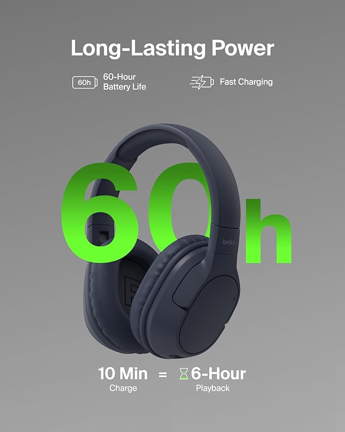 Belkin SoundForm Surround Bluetooth Over-Ear Headphones - Image 2