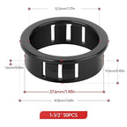 50PCS 1-1/2" Black Cable Snap Bushing Grommet, Snap in Cord Bushing Protect - Image 5