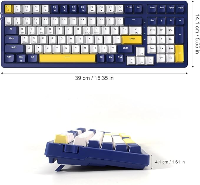 Merdia Wireless Mechanical Keyboard, Triple Mode 2.4G/USB-C/BT Gaming Keyboards - Image 7
