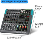 Depusheng MX6 6 Channel Sound Mixer Audio Mixing Console 48V 256DSP - Image 9