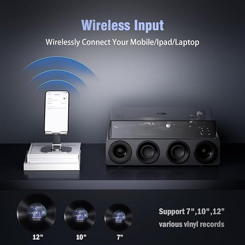 1 by ONE High Fidelity Record Player, All-in-One Turntable - Image 2