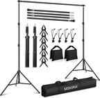10 x 6.9 Ft Photo Backdrop Support Stand, MSKIRA Adjustable Background Stand by MSKIRA