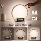 Alarm Clock, Table Lamp with Wireless Charging, Touch Bedside Lamp with 3 - Image 4