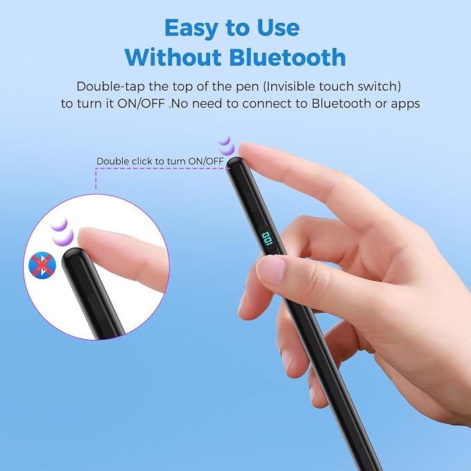 iPad Pencil with Magnetic&5 Extra Tips, USB-C Faster Charge, Stylus Pen - Image 6