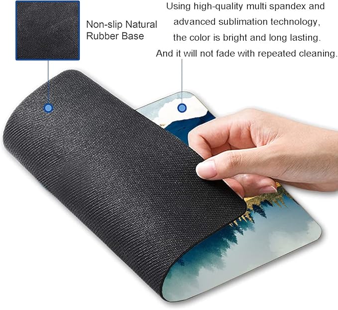 Mountains Landscape Mouse Mat, Waterproof Non Slip Rubber Base Mouse Pad - Image 2