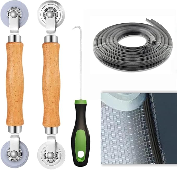 Screen Repair Tool Kit – Includes 2 Types of Screen Roller Tools, 32ft Screen by Unknown