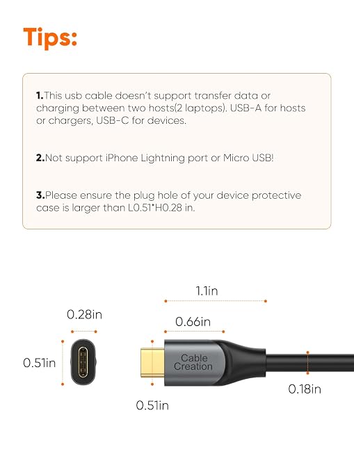 CableCreation USB C to USB A Cable 1FT 2Pack, USB-C to USB 3.1 USB 3.2 Gen2 - Image 6