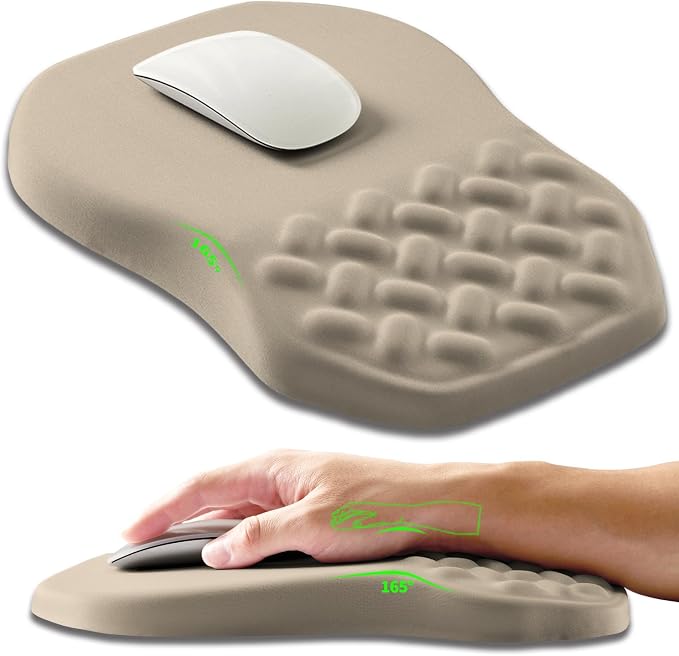 Ergonomic Slope Mouse Pad Wrist Support, Wrist Rest Mousepad by Armanza