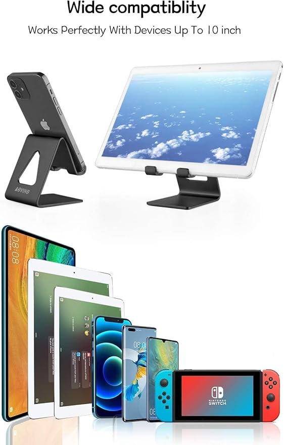 Cell Phone Stand for Desk, Desktop Phone Holder, Aluminum Mobile Phone Stand - Image 2